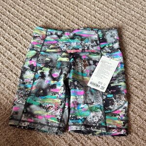 Lululemon Athletica Gray and Pink Bike Shorts